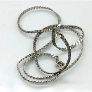 CCI Caret Creation Inc, fine quality silver tone serpentine chain necklace 23"